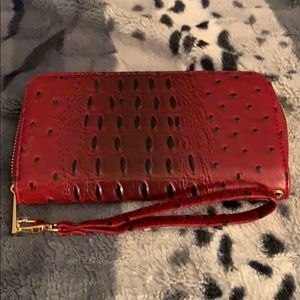 Ladies Red Clutch zipper wallet